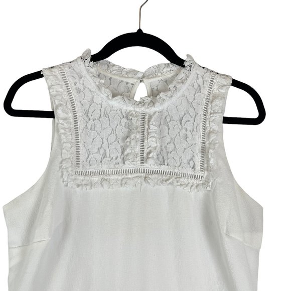 DISNEY ALICE THROUGH THE LOOKING GLASS WHITE LACE TRIM ROMPER LARGE - Picture 3 of 10